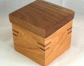 Oak and Walnut Lift Top Box