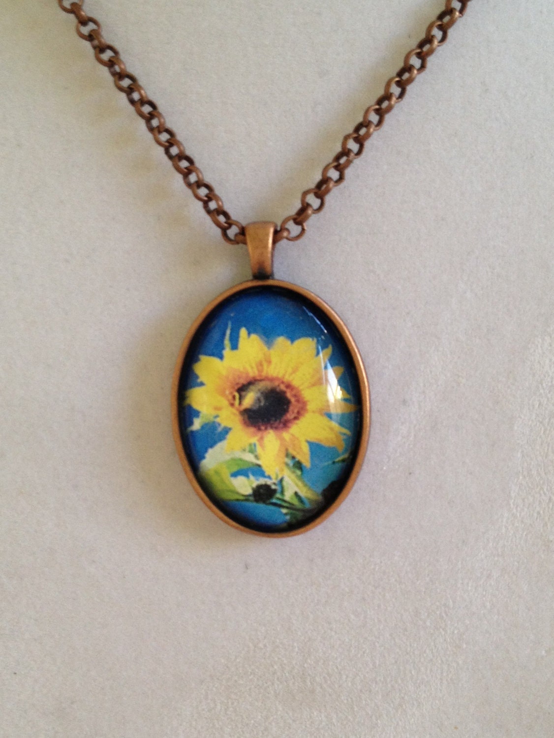 Sunflower Pendant Necklace