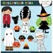 Instant Download Halloween Kids Digital Clip Art for Card Making, Web Design, Scrapbooking - Personal and Commercial Use