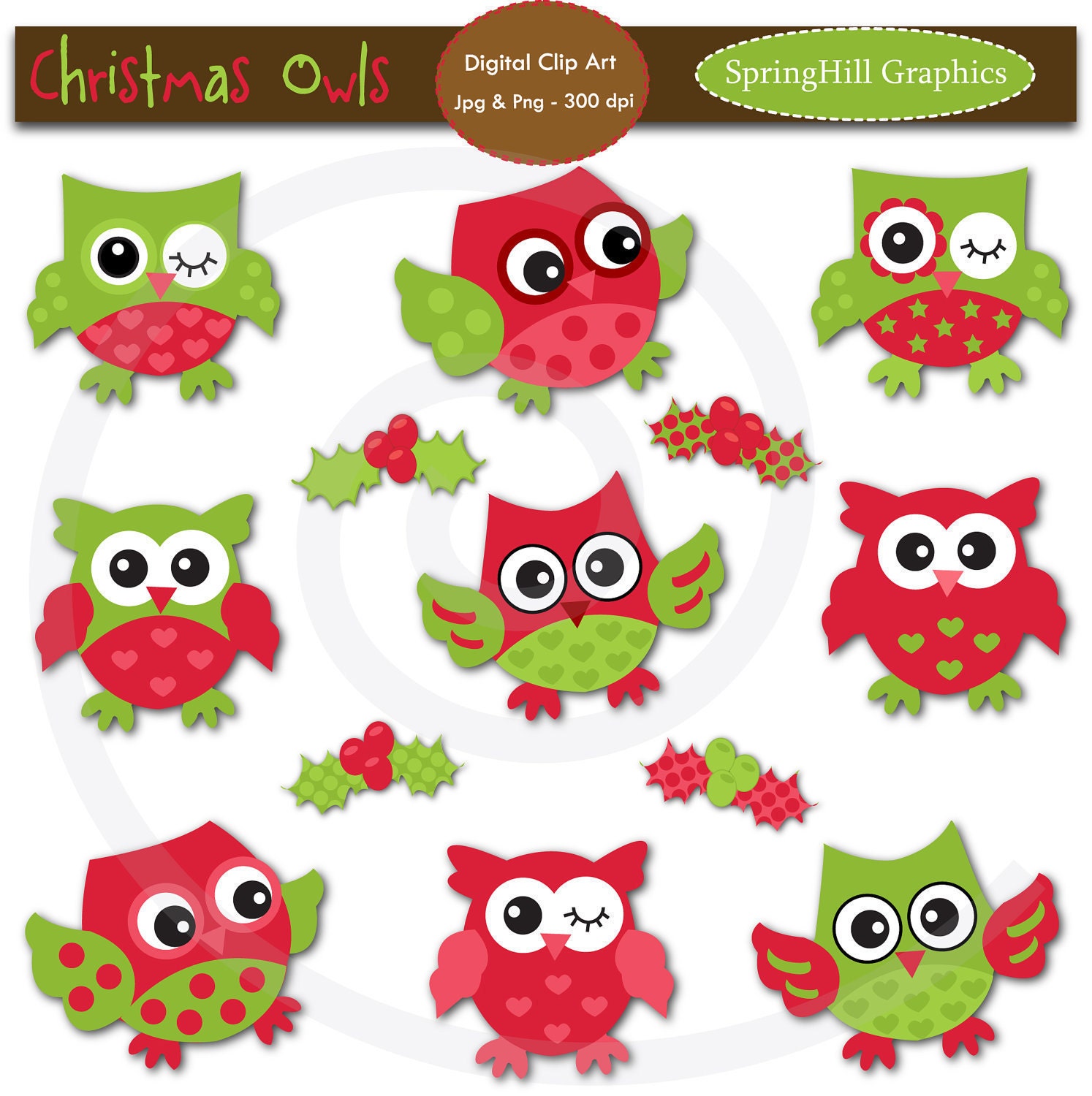 christmas owl clip art free download - photo #8