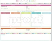Personalized Babysitter Notes Printable