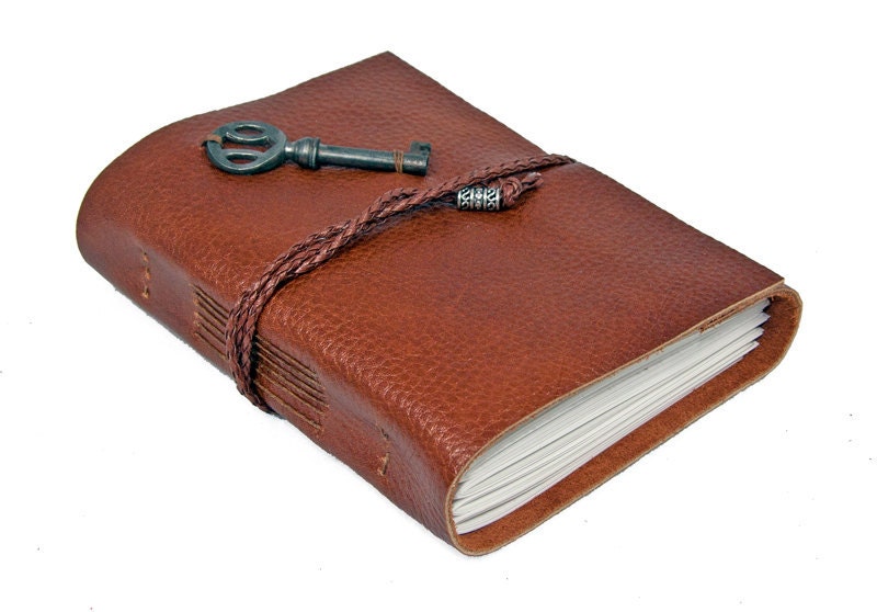 Key To My Heart Light Brown Leather Journal