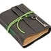 Black Leather Journal with Tea Stained Paper