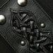 Leather Cuff, Leather Bracelet: Black Leather Cuff with a Celtic Design "Celtic Black Beauty Cuff"
