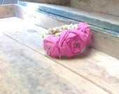 Valentine's Day ,Bracelet with roses. The braided tresses. It improves mood