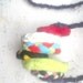 Valentine's Day, Colored circles necklace. Drops on the neck.