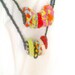 Valentine's Day, Colored circles necklace. Drops on the neck.