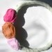 Rustic Chic Bridal Hair Accessories ,Unconventional Wedding, Two roses. One .Boho wedding. Pstachio tress