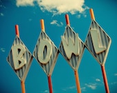 Friendly Lanes Neon Bowling Alley Sign - Mid Century Modern Home Decor - Gameroom Decor - Office Art - Colorful Wall Art - 24X36 Print