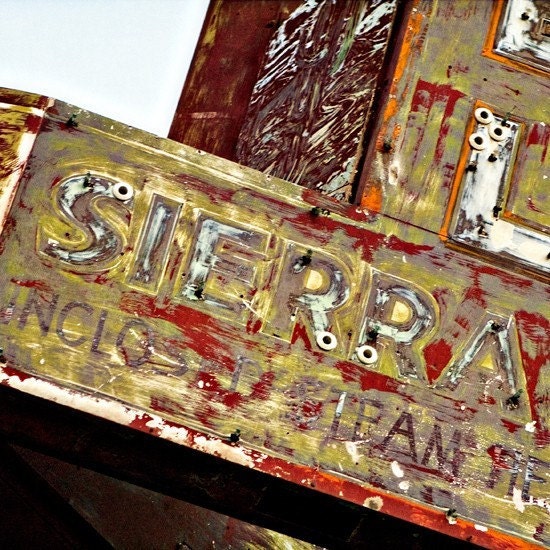 Route 66 Sierra Vista Motel Sign - READY TO SHIP - Route 66 Art - Flagstaff Arizona - Vintage Neon Sign Art - 5X5 Fine Art Photograph