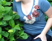 T- Shirt- Sweetheart Rose - Embellished Tee Shirt