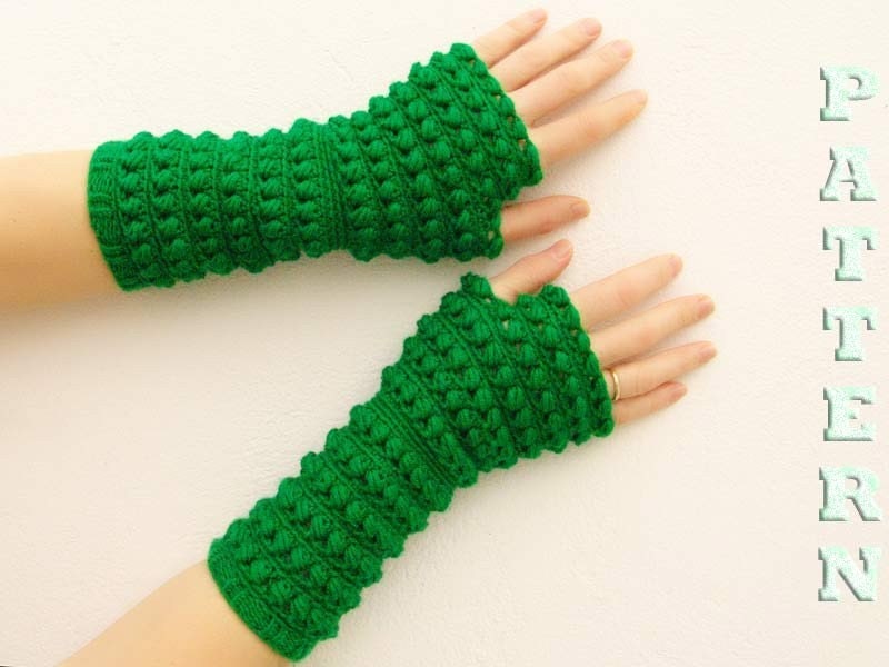 PDF crochet pattern  fingerless gloves, mittens, arm warmers