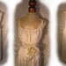 Fabulous 1940-s white satin flowing satin halter party prom wedding dress