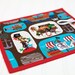 Pirate Chalkboard Mat Reusable Art Draw Toy Boy or Girl Blue Red Quiet Travel Toy