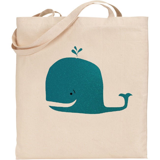 Lil' Mr. Whale Canvas Tote Bag