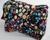 Diaper / Lge Messenger / Nappy Bag - The Woodstock bag with fuschia lining