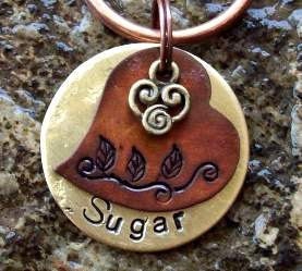 Dog Tags Dog Tag Pet ID Tags Tag (Honey Suckle)