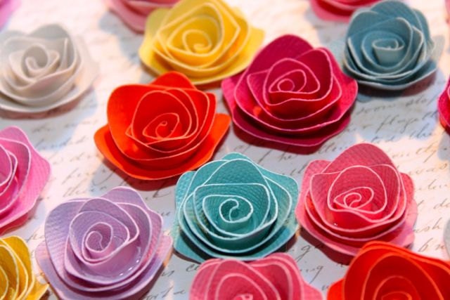Paper Flower Samples - set of 4