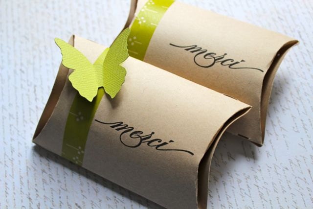 Kraft pillow boxes - set of 10