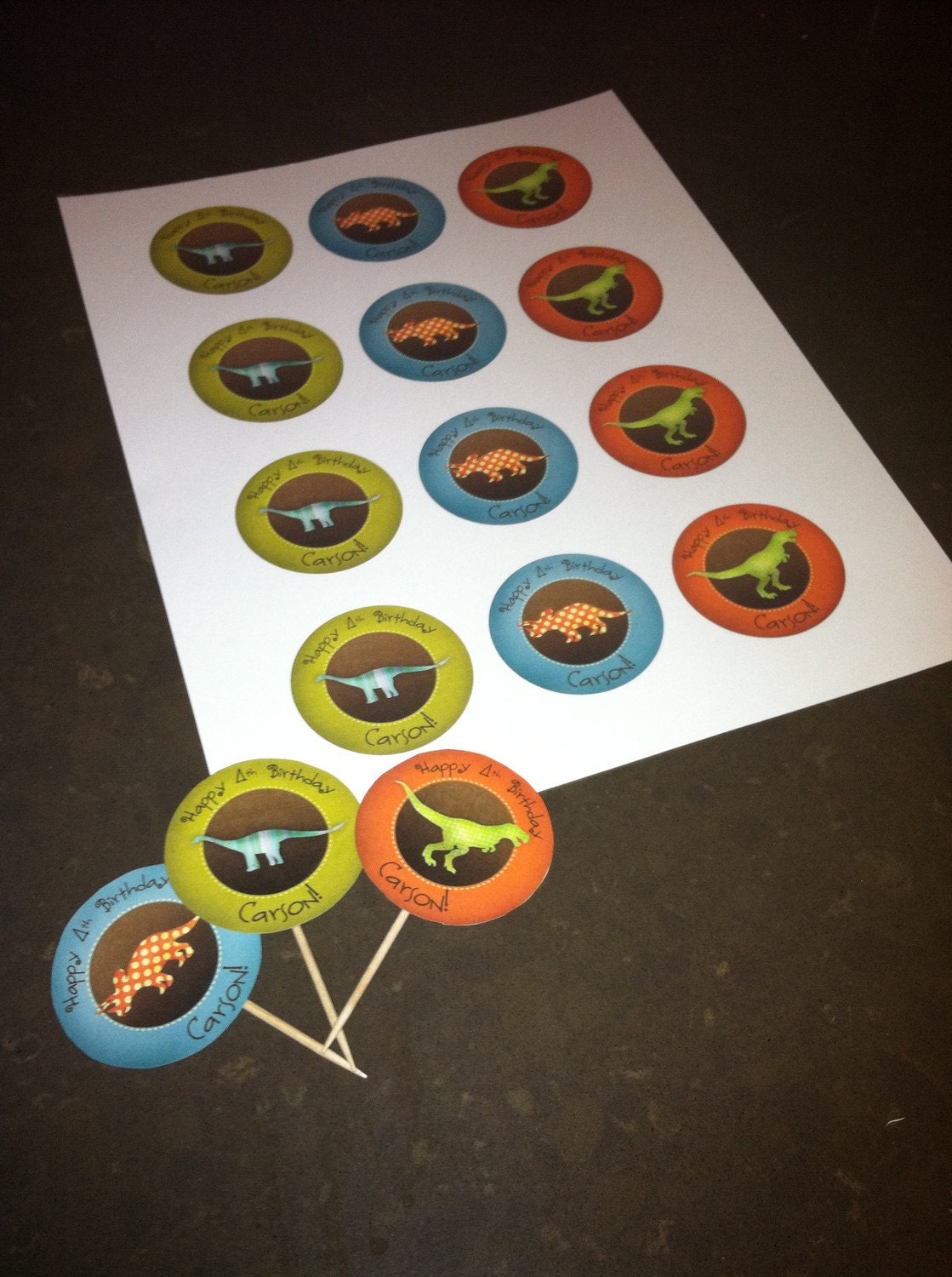 Dinosaur Birthday Invitation Photo Card and Matching Thank you Note- Rock and Roar