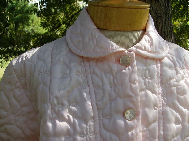 Pink Quilted Bed Jacket