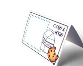PRINTABLE Milk & Cookie Party Food Tents - CUSTOMIZED