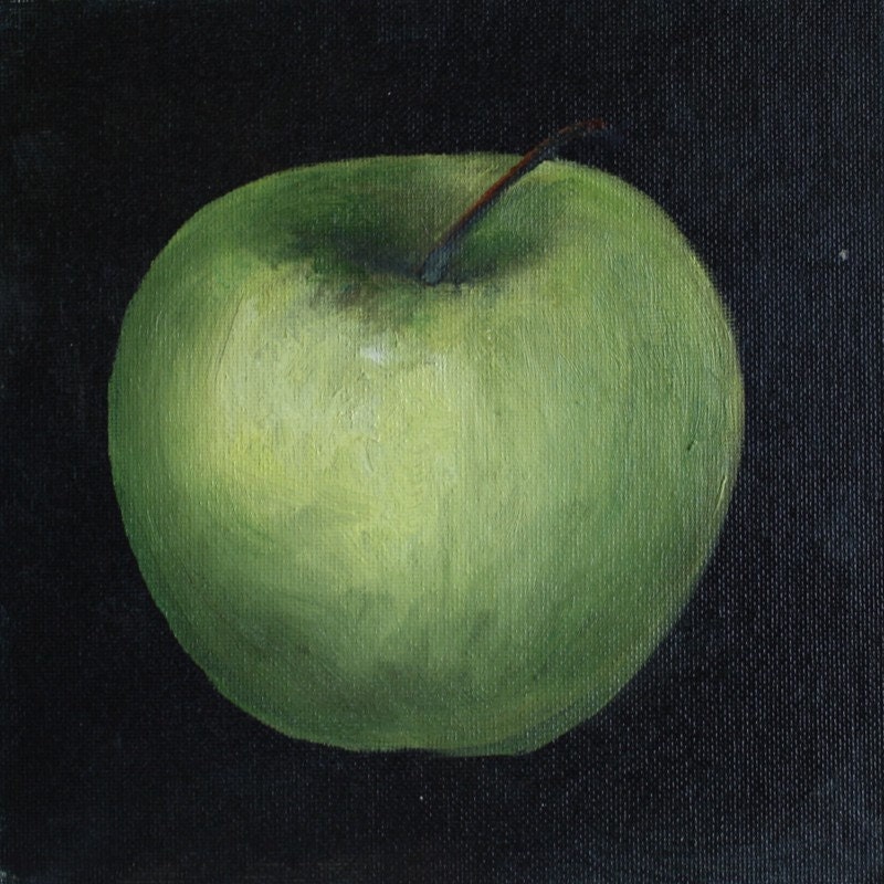 green apple painting