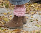 Frilly Pink or White Ruffled Boot Toppers/Leg Warmers