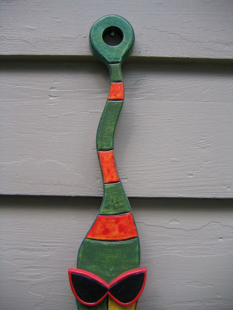 Jazz Man 4, Original Wood Carving, Wall Art, by Fig Jam Studio
