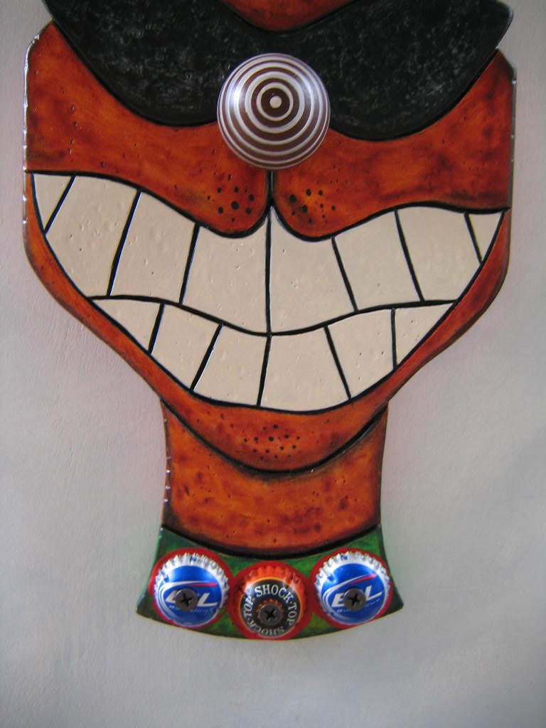 Bad Dog 2 - Original Wall Art, Wood Carving, by Fig Jam Studio