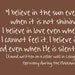 The 'I Believe' Quote, Found Written on Cellar Wall during the Holocaust - Customizable 8x10 Print
