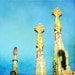 Gaudi's Barcelona - 8x8 Fine Art Photography - Gaudi's basilica in Barcelona Spain, the whimsical Sagrada Familia.  Travel Photography.