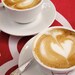 valentines hearts, coffee hearts, coffee photo, coffee print, kitchen art, cappuccino, crimson red, red and white, travel photo, shabby chic