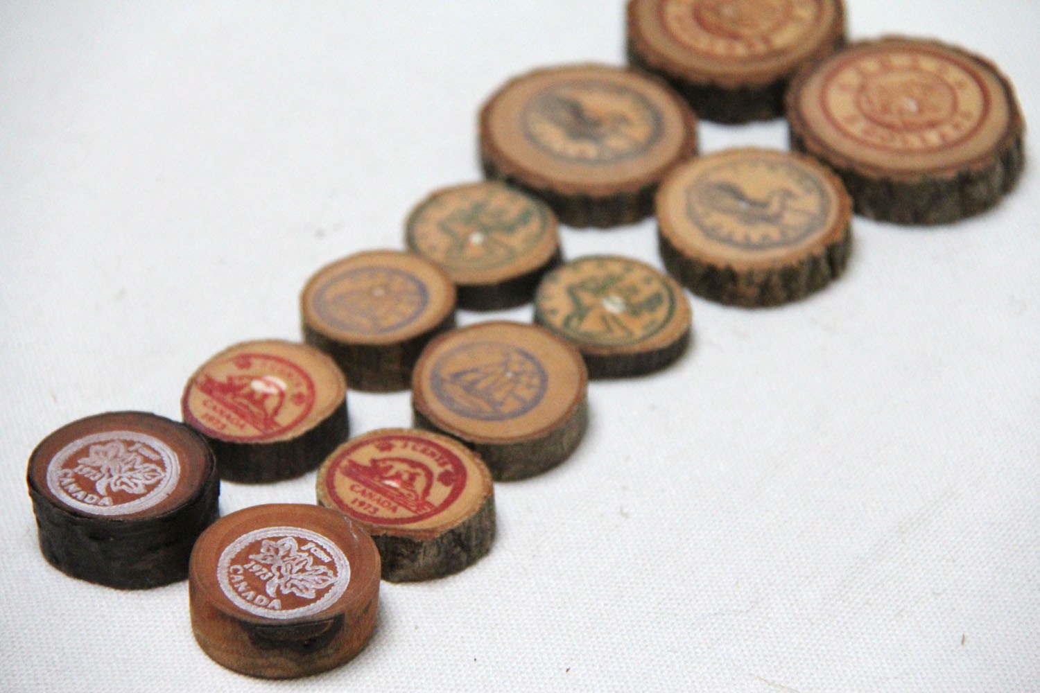 pocket change - wood slice play money