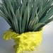 Vintage Ceramic Bright Yellow Conch Shell Planter Vase,  Small