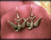 Itty Bitty Antique Sparrow Earrings