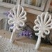 Shabby chic coat hooks cast iron hooks white hooks ornate hooks French country wall hook paris apartment painted hooks pair hooks