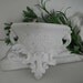 vintage hand painted wall pocket homco white wall pocket ornate home decor shabby chic french country paris apartment beach house