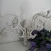 shabby chic 5 arm large victorian style 3 level hook french country clothing hook towel rack hook Off White - READY to ship