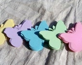 100 Pastel Butterfly Die Cuts Scrapbooking, wedding wish tags, Price Tags, Favor tags