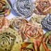 Large Handmade Vintage Looking Paper Flowers (15), Rolled Roses