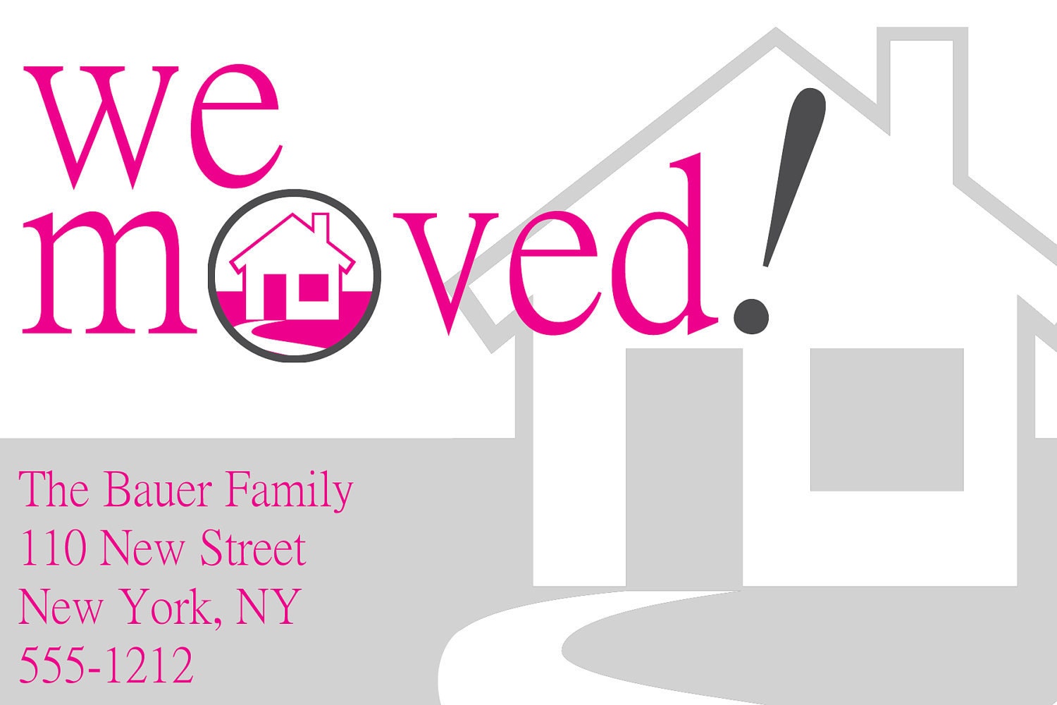 WE MOVED Custom Moving Announcement/Change of Address Postcard/House Warming/Mailer - DIY You Print Il_570xn