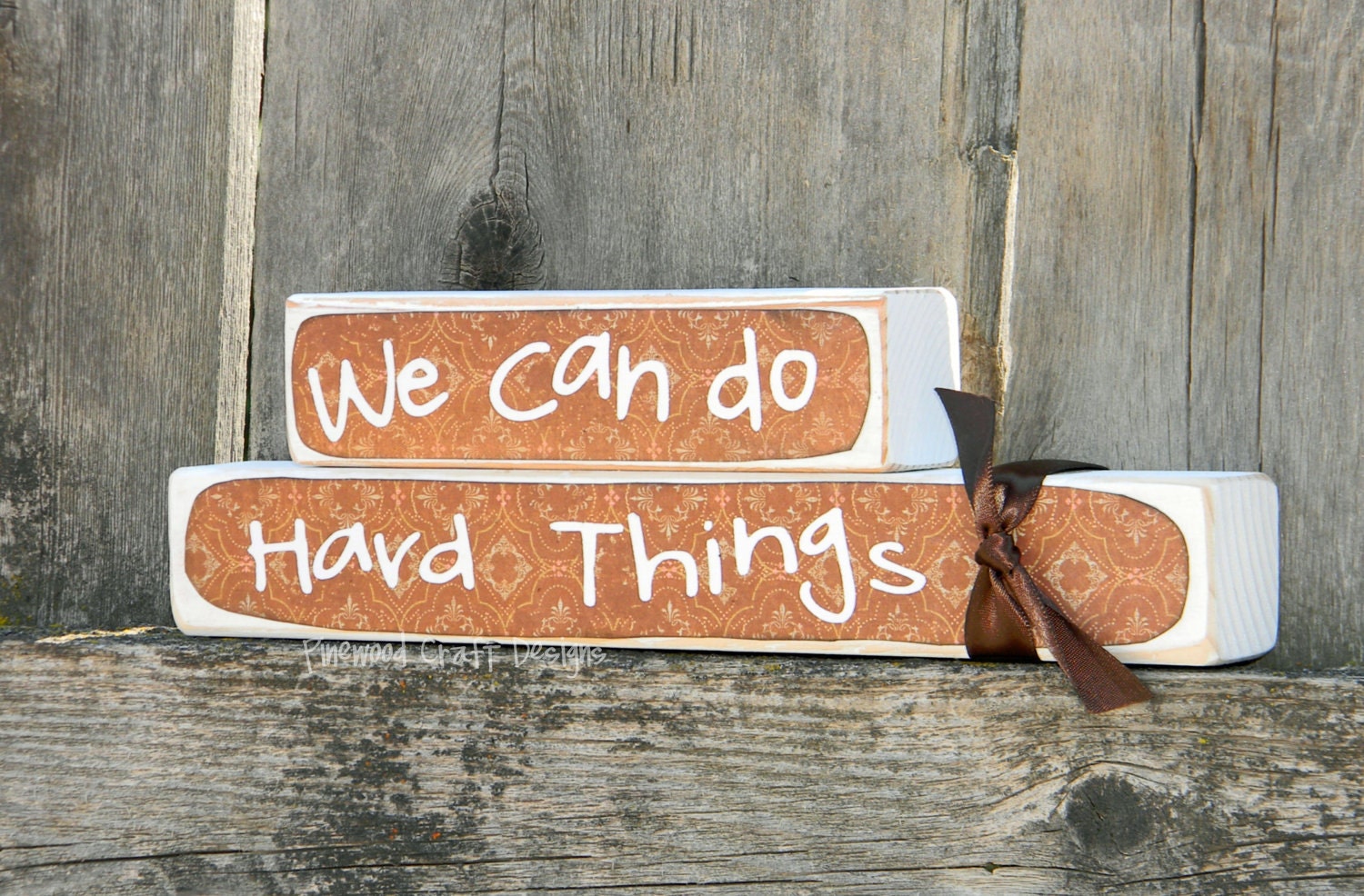 We Can do Hard Things Wood Stacker Set...READY TO SHIP