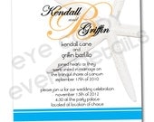 Beach Wedding Rehearsal Shower Invitation -  Customized DIY Printable