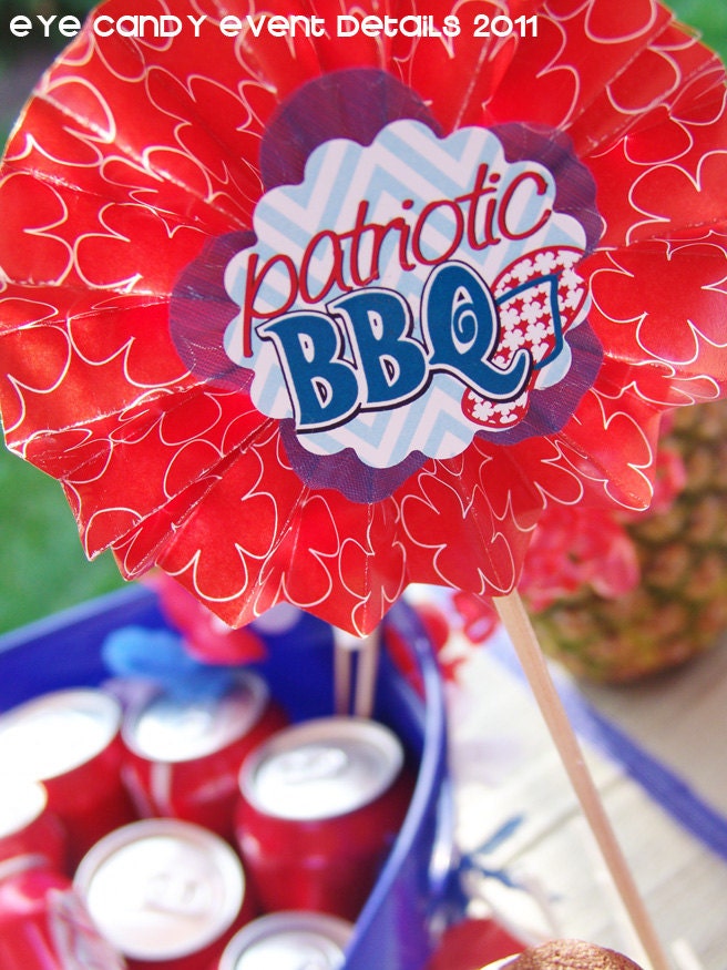 LUAU - American Luau -DIY Printable Party (Memorial Day, 4th of July, BBQ, Labor Day) As seen on "Celebrations At Home" & "SheKnows.com" Il_570xn