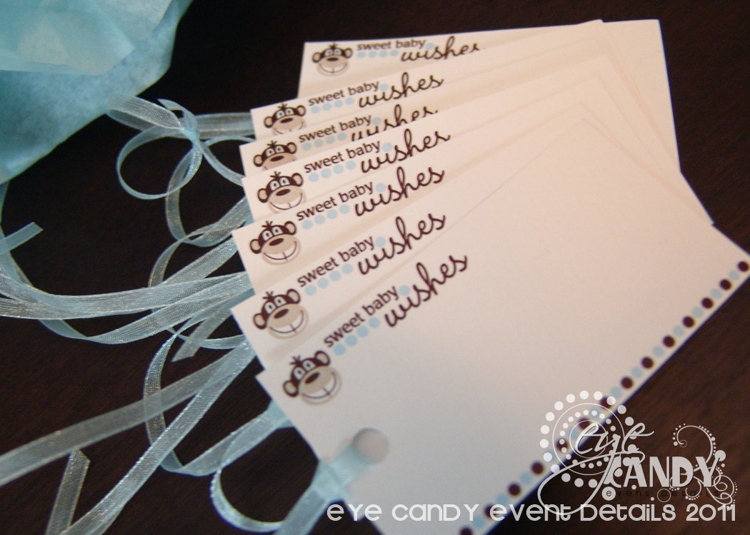 Mod Monkey Baby Boy Shower DIY Printable Wish Cards for baby Il_570xn