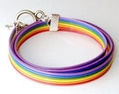 Rainbow Computer Cable Wrap Bracelet