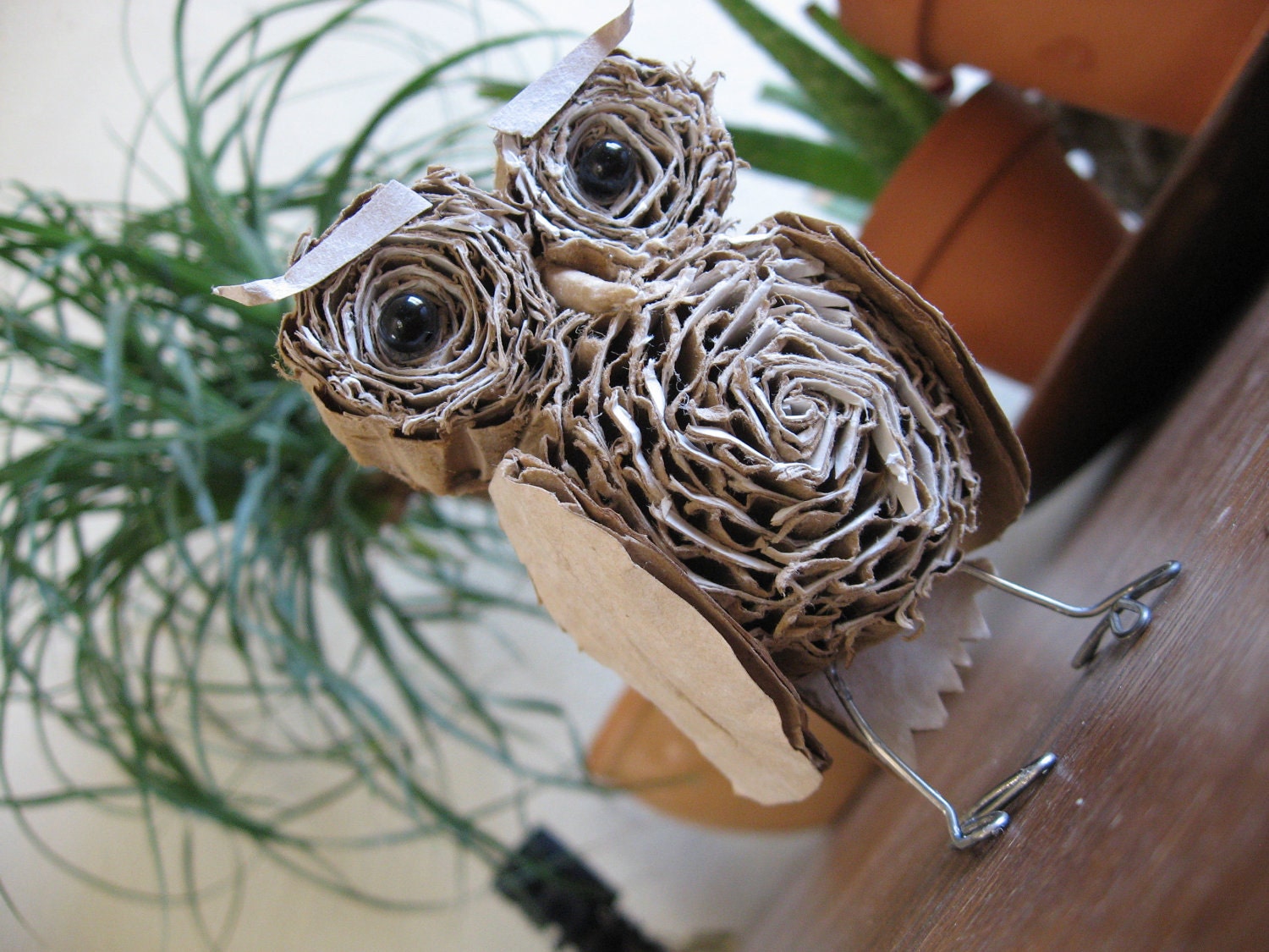 Standing Cardboard Owl Miniature