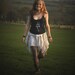 Punk angel fairy costume Tutu fairy outfit size Small S, white and gold swan lake ballerina goth fairy dress