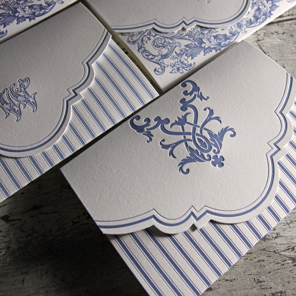 Invitation Pocketfold Letterpressed